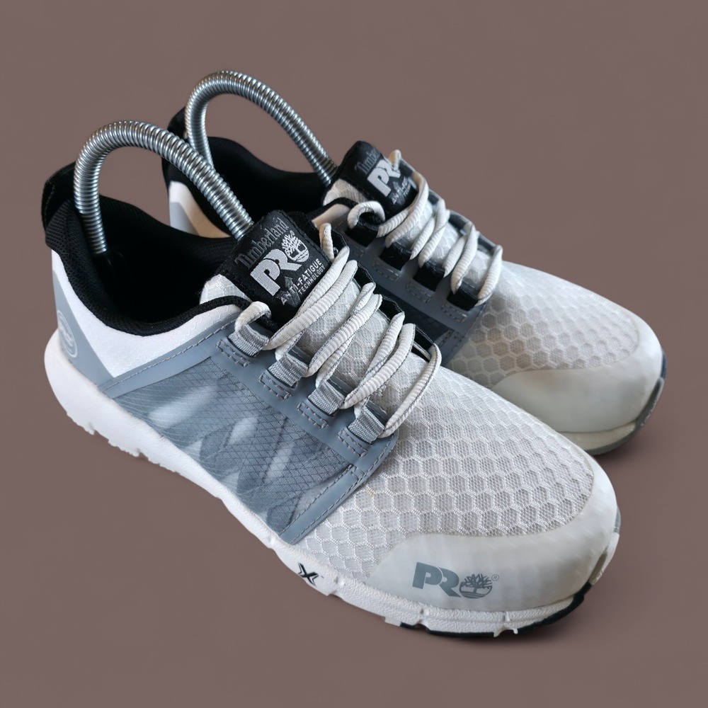 Timberland PRO Radius Womens 6‎ M White Black Composite Toe Safety Work Shoes